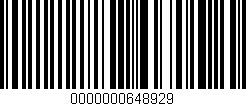 Código de barras (EAN, GTIN, SKU, ISBN): '0000000648929'