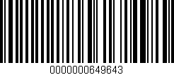 Código de barras (EAN, GTIN, SKU, ISBN): '0000000649643'