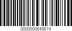 Código de barras (EAN, GTIN, SKU, ISBN): '0000000649674'