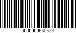 Código de barras (EAN, GTIN, SKU, ISBN): '0000000650533'