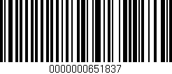 Código de barras (EAN, GTIN, SKU, ISBN): '0000000651837'