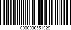 Código de barras (EAN, GTIN, SKU, ISBN): '0000000651929'