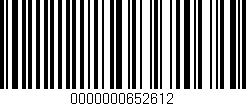 Código de barras (EAN, GTIN, SKU, ISBN): '0000000652612'