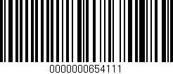 Código de barras (EAN, GTIN, SKU, ISBN): '0000000654111'