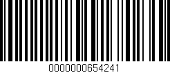 Código de barras (EAN, GTIN, SKU, ISBN): '0000000654241'