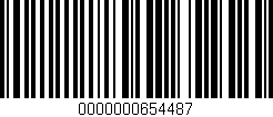 Código de barras (EAN, GTIN, SKU, ISBN): '0000000654487'