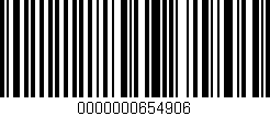 Código de barras (EAN, GTIN, SKU, ISBN): '0000000654906'