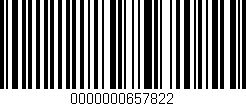 Código de barras (EAN, GTIN, SKU, ISBN): '0000000657822'