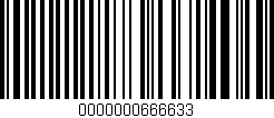 Código de barras (EAN, GTIN, SKU, ISBN): '0000000666633'