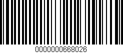 Código de barras (EAN, GTIN, SKU, ISBN): '0000000668026'