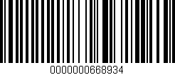 Código de barras (EAN, GTIN, SKU, ISBN): '0000000668934'