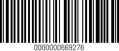 Código de barras (EAN, GTIN, SKU, ISBN): '0000000669276'