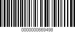 Código de barras (EAN, GTIN, SKU, ISBN): '0000000669498'