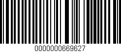 Código de barras (EAN, GTIN, SKU, ISBN): '0000000669627'
