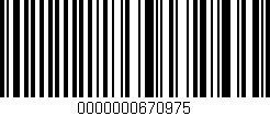 Código de barras (EAN, GTIN, SKU, ISBN): '0000000670975'