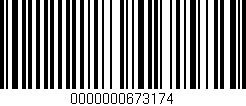 Código de barras (EAN, GTIN, SKU, ISBN): '0000000673174'