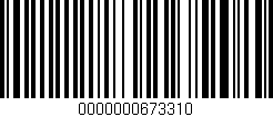 Código de barras (EAN, GTIN, SKU, ISBN): '0000000673310'
