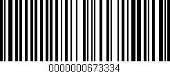 Código de barras (EAN, GTIN, SKU, ISBN): '0000000673334'