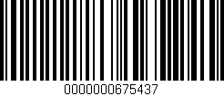 Código de barras (EAN, GTIN, SKU, ISBN): '0000000675437'