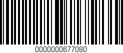 Código de barras (EAN, GTIN, SKU, ISBN): '0000000677080'