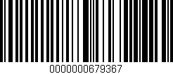 Código de barras (EAN, GTIN, SKU, ISBN): '0000000679367'