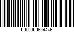 Código de barras (EAN, GTIN, SKU, ISBN): '0000000684446'