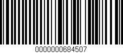 Código de barras (EAN, GTIN, SKU, ISBN): '0000000684507'