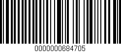 Código de barras (EAN, GTIN, SKU, ISBN): '0000000684705'