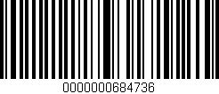 Código de barras (EAN, GTIN, SKU, ISBN): '0000000684736'