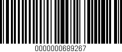 Código de barras (EAN, GTIN, SKU, ISBN): '0000000689267'