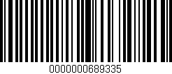 Código de barras (EAN, GTIN, SKU, ISBN): '0000000689335'