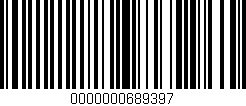 Código de barras (EAN, GTIN, SKU, ISBN): '0000000689397'