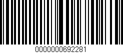 Código de barras (EAN, GTIN, SKU, ISBN): '0000000692281'