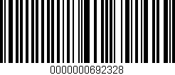 Código de barras (EAN, GTIN, SKU, ISBN): '0000000692328'