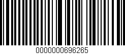 Código de barras (EAN, GTIN, SKU, ISBN): '0000000696265'