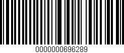 Código de barras (EAN, GTIN, SKU, ISBN): '0000000696289'