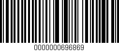 Código de barras (EAN, GTIN, SKU, ISBN): '0000000696869'