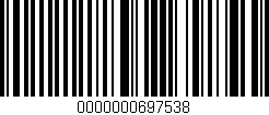 Código de barras (EAN, GTIN, SKU, ISBN): '0000000697538'