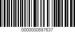 Código de barras (EAN, GTIN, SKU, ISBN): '0000000697637'