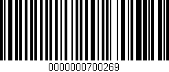 Código de barras (EAN, GTIN, SKU, ISBN): '0000000700269'