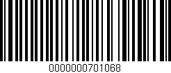 Código de barras (EAN, GTIN, SKU, ISBN): '0000000701068'