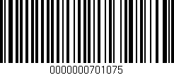 Código de barras (EAN, GTIN, SKU, ISBN): '0000000701075'