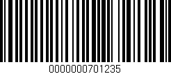Código de barras (EAN, GTIN, SKU, ISBN): '0000000701235'