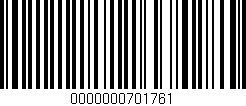 Código de barras (EAN, GTIN, SKU, ISBN): '0000000701761'