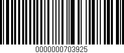 Código de barras (EAN, GTIN, SKU, ISBN): '0000000703925'