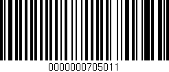 Código de barras (EAN, GTIN, SKU, ISBN): '0000000705011'