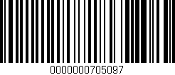 Código de barras (EAN, GTIN, SKU, ISBN): '0000000705097'