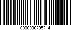Código de barras (EAN, GTIN, SKU, ISBN): '0000000705714'