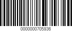 Código de barras (EAN, GTIN, SKU, ISBN): '0000000705936'