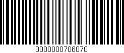 Código de barras (EAN, GTIN, SKU, ISBN): '0000000706070'